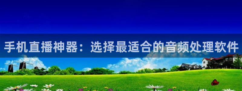 919体育在线直播官网：手机直播神器：选择最适合的音频处理软件